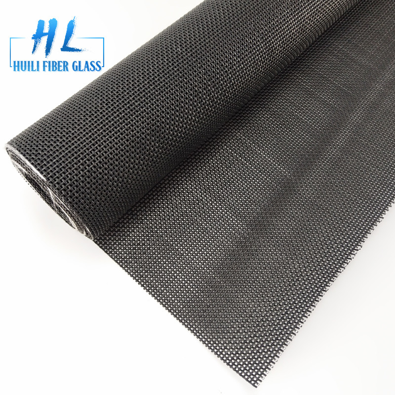 280g/m2 أسود بوليستر شبكة شاشة أدوات 100m الطول 15x11 عدد الشبكة مع قطر الأسلاك 0.35mm