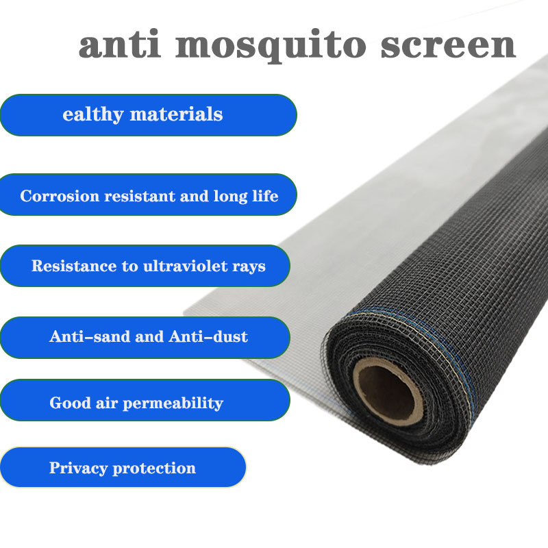 OEM Customization 75g Fiberglass Mosquito Mesh in grey Coated Color Anti-mosquitio Coating for Optimal Mosquito Control