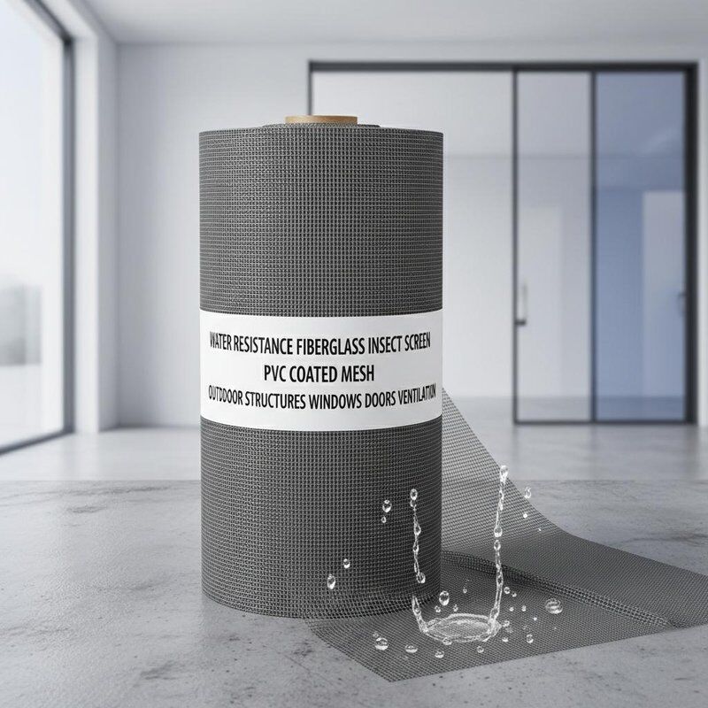 شبكة ألياف زجاجية مقاومة للماء ومطلية بمادة PVC مثالية للاستخدام في الهياكل الخارجية والنوافذ والأبواب وفتحات التهوية