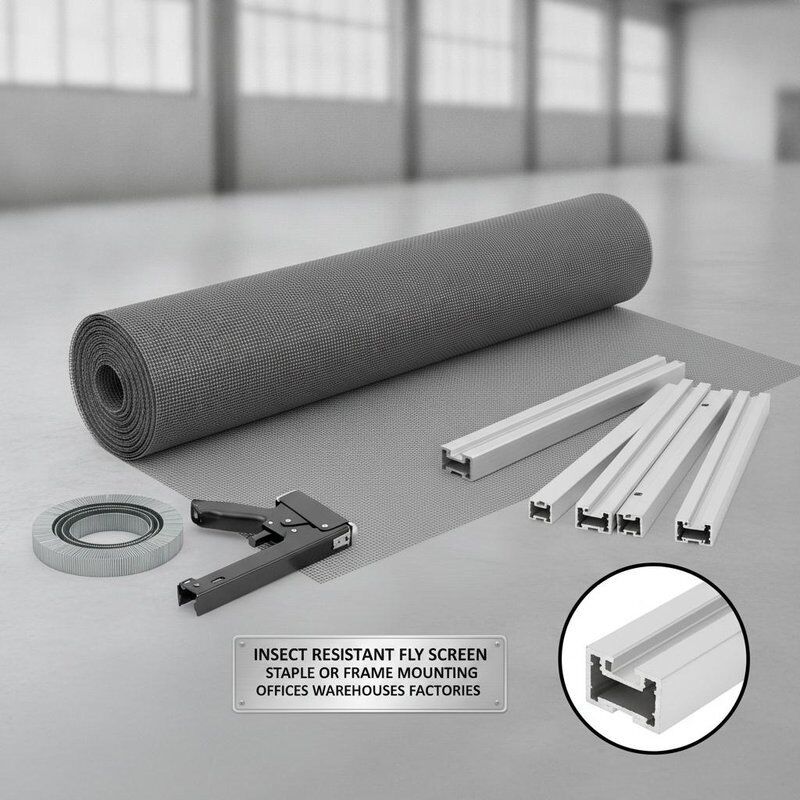 Insect Resistant Fly Screen Featuring Staple Or Frame Mounting Installationmethod Suitable for Offices Warehouses and Factories