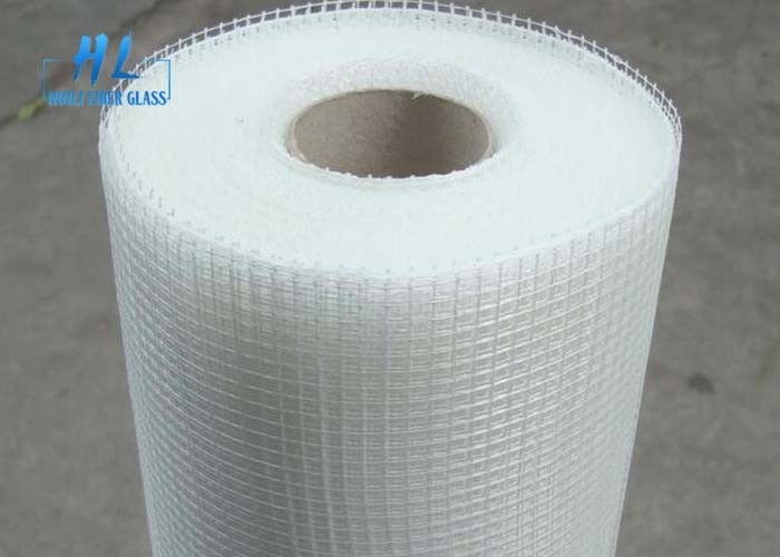 90G شبكة الألياف الزجاجية المعاوضة 5 * 5MM 1M * 50M لنظام واجهة سهلة النقل