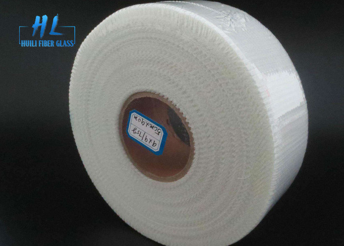 60G 3 * 3MM لاصق الألياف الزجاجية الشريط الأبيض اللون لإصلاح الشقوق الجدار