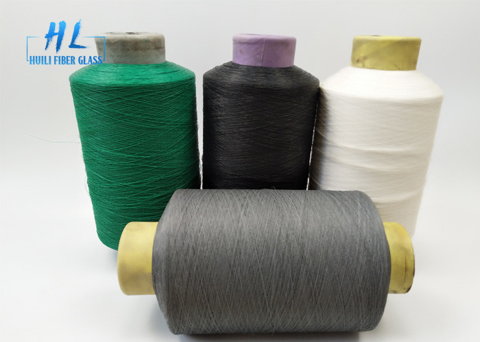 المقاومة الممتازة للماء 34tex 1/0 الخيوط من ألياف الزجاج PVC للرش