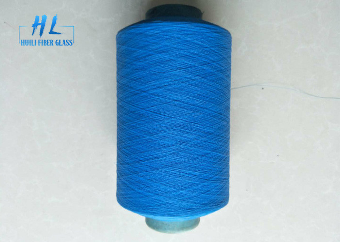 مقاومة المياه الممتازة الزجاج E 34tex 1/0 الخيوط الصناعية الزجاجية مغلفة بالبي في سي في الحزمة الكرتونية