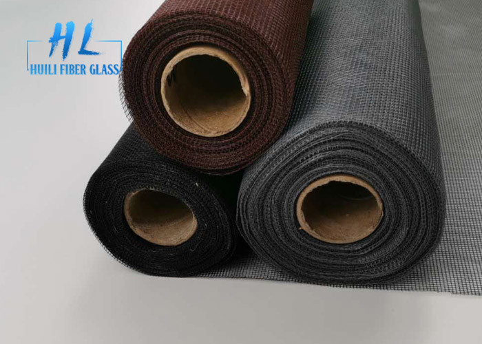 17 * 14 عاجي اللون PVC المغلفة الألياف الزجاجية ناموسية ويندوز