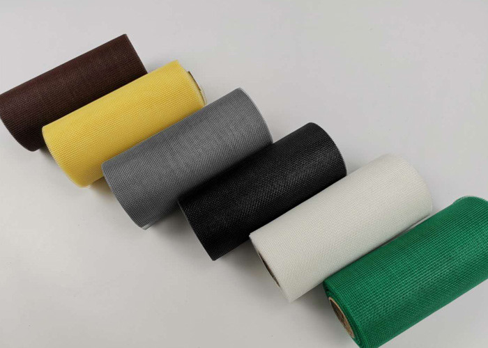 17 * 14 عاجي اللون PVC المغلفة الألياف الزجاجية ناموسية ويندوز