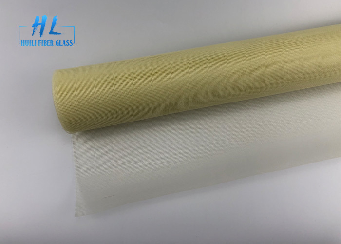 18 * 16 شبكة 120G الألياف الزجاجية نافذة الشاشة مع الألوان الأصفر والرمادي