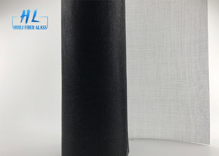 17 * 15 شبكة 110G أسود اللون الألياف الزجاجية نافذة الشاشة ناموسية