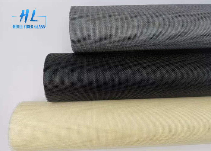 18 * 16 شبكة PVC المغلفة الألياف الزجاجية ناموسية مع الألوان الصفراء