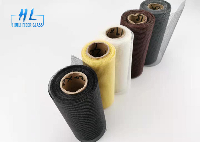 PVC المغلفة النار مقاومة اللون الأسود الألياف الزجاجية شبكة البعوض لمنع