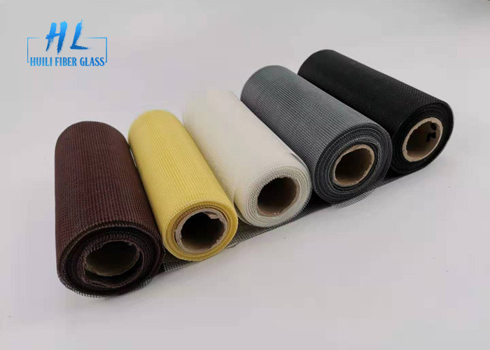 PVC المغلفة النار مقاومة اللون الأسود الألياف الزجاجية شبكة البعوض لمنع