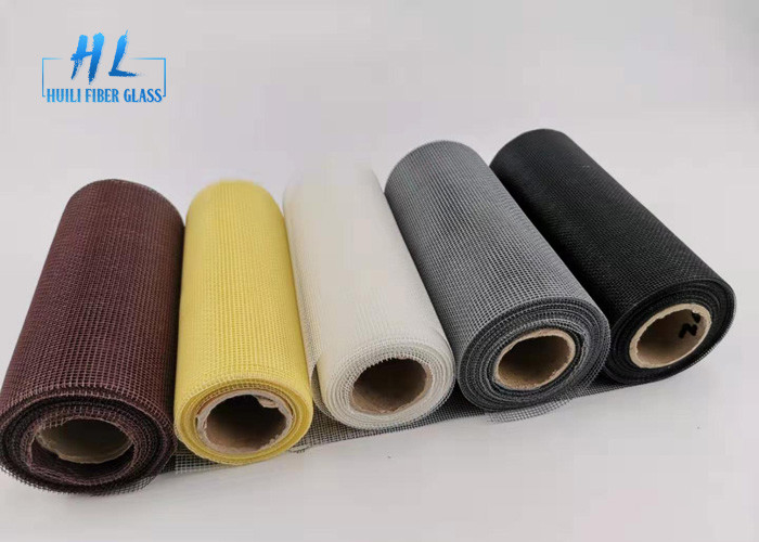 PVC المغلفة النار مقاومة اللون الأسود الألياف الزجاجية شبكة البعوض لمنع
