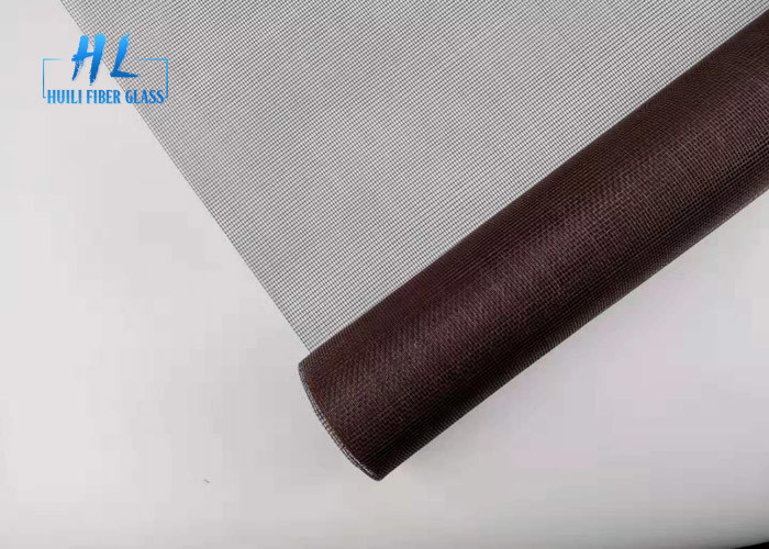 4ft * 100ft براون اللون الألياف الزجاجية نافذة الشاشة سهل نسج الغبار