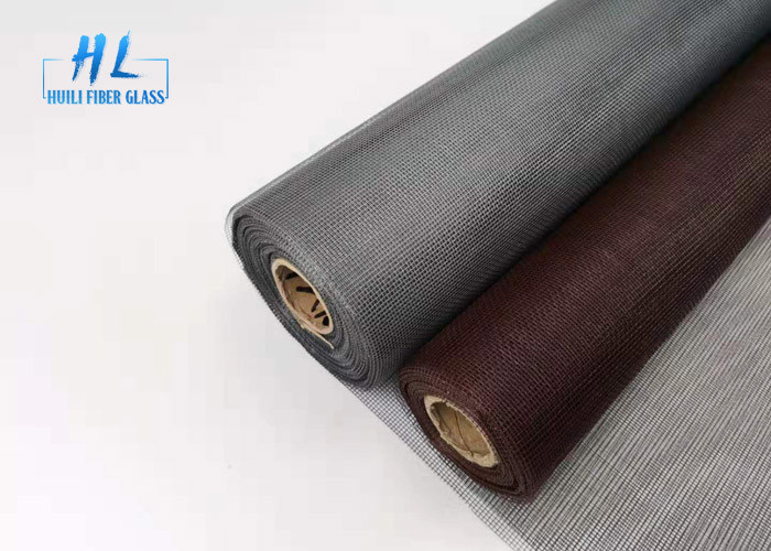 4ft * 100ft براون اللون الألياف الزجاجية نافذة الشاشة سهل نسج الغبار