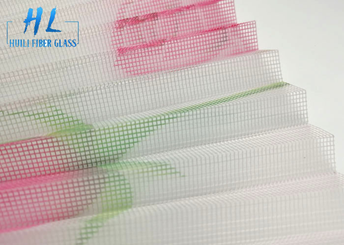 طباعة PP / PE 18 * 15 95-100g حشرة Plisse لشاشة الباب والنافذة
