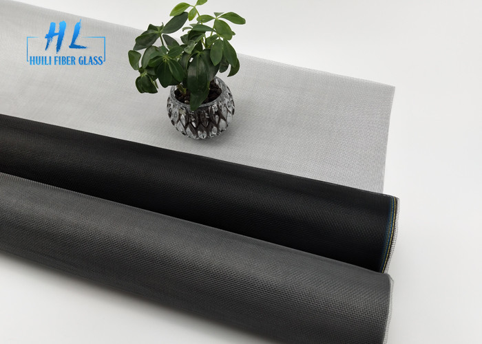 أسود اللون 20 * 20 شبكة حجم 130G شاشات ذبابة جاهزة للأبواب